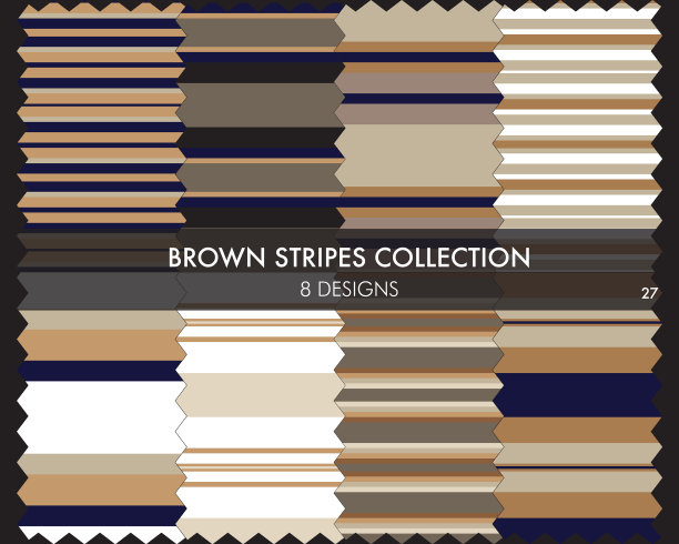 棕色条纹无缝图案系列图片下载