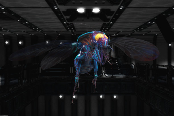 艺术3D插图的一只蟑螂图片下载