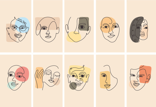 图标集抽象面彩色设计图片下载