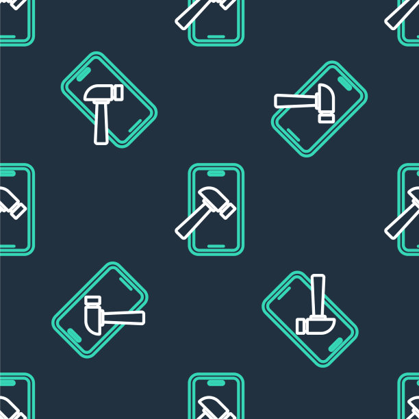 将智能手机与破碎屏幕图标隔离图片下载