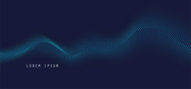 矢量背景与颜色抽象波点图片下载