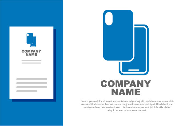 蓝色智能手机手机图标隔离图片下载