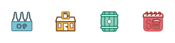 集装啤酒瓶店建筑店图片下载