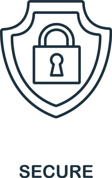 安全图标从保险收集简单的线图片下载