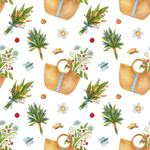 水彩无缝模式图片下载