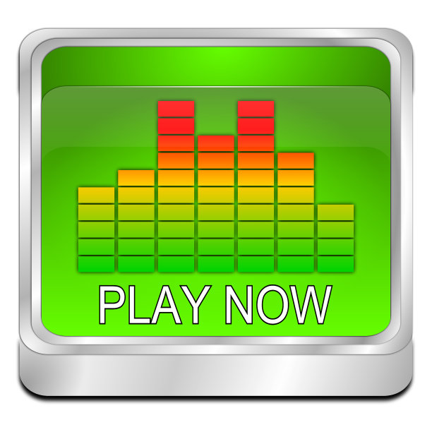 现在播放按钮- 3D插图图片下载