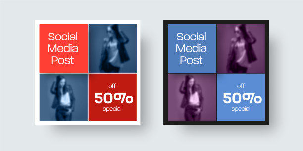 为社交媒体与广场张贴展示图片下载