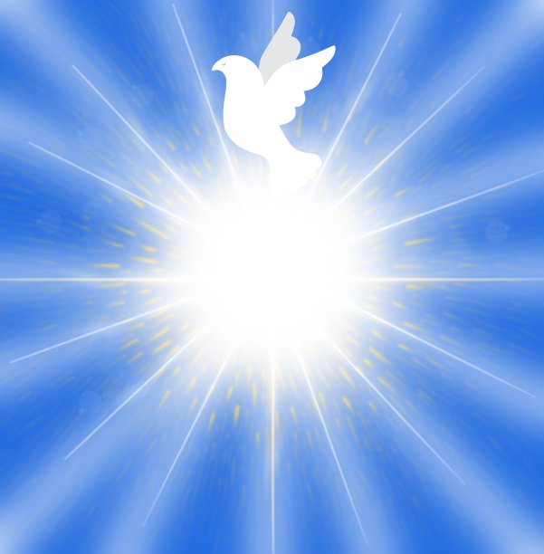 白色的鸽子。纯洁。自由。辐射的十字架。灵性。的信仰。希望。爱。图片下载
