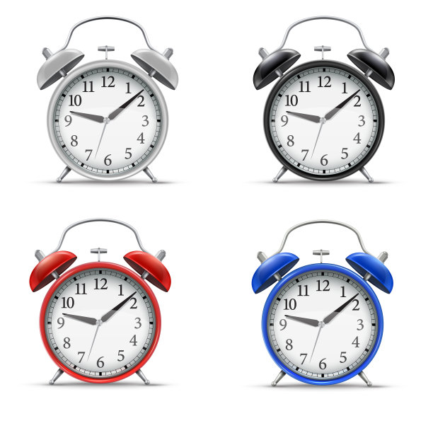 三维现实家庭闹钟设置的概念设计。图片下载