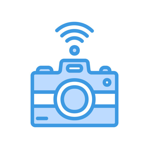 摄像头图标在蓝色风格关于互联网的图片下载
