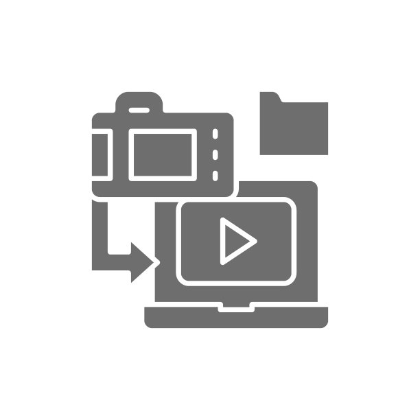 保存胶片到笔记本电脑，影院带灰色图标。图片下载
