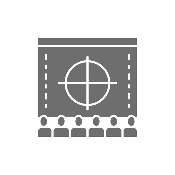 影院屏幕与观众，电影租赁在影院，首映式灰色图标。图片下载