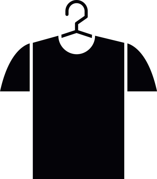 t恤挂衣架剪影风格图片下载