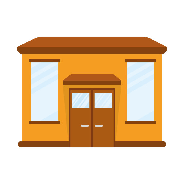 孤立的商店建筑图标图片下载