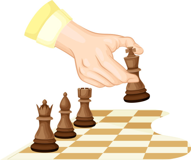 下棋或在棋盘上的手移动的棋子图片下载