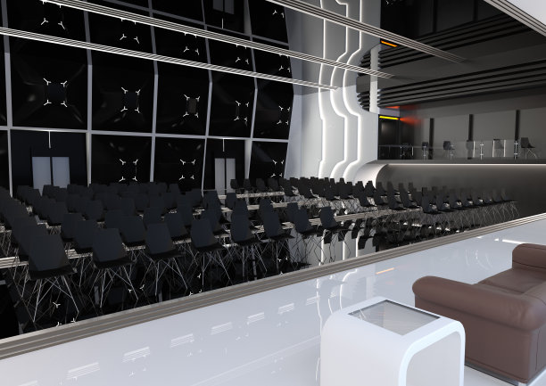 3D插画科幻大礼堂图片下载