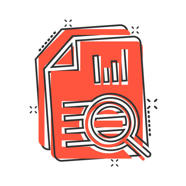 财务报表图标在漫画风格的结果图片下载