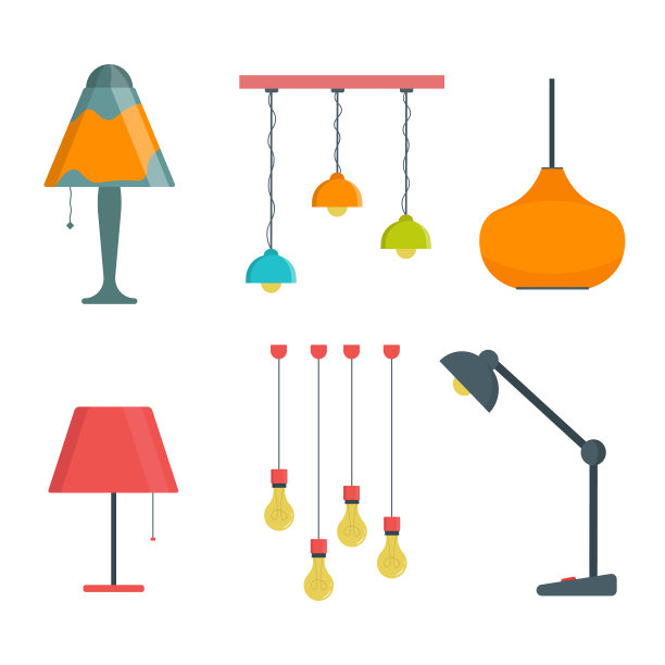 设有照明、手电筒、落地灯、台灯。图片下载