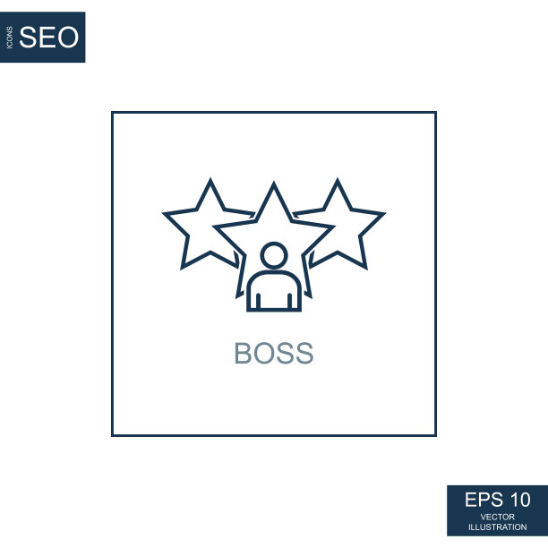 抽象商业图标，CEO首席老板——向量图片下载