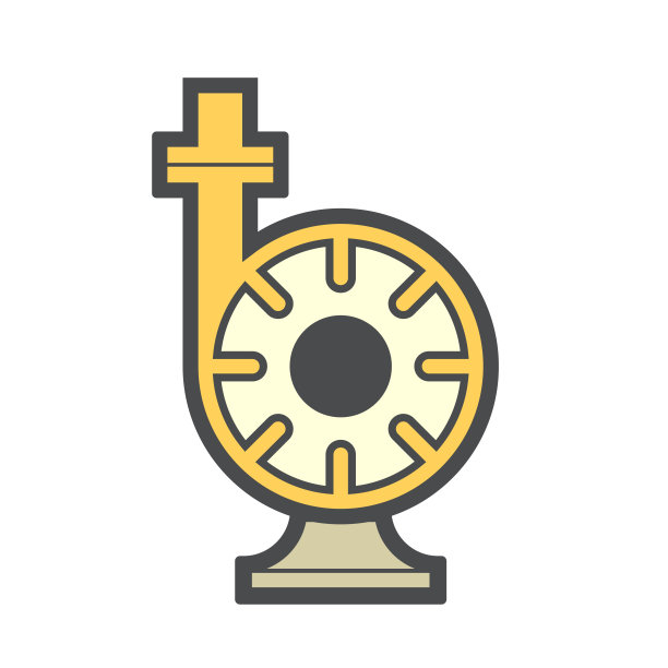 离心泵矢量图标设计用于管道，处理和农业。图片下载