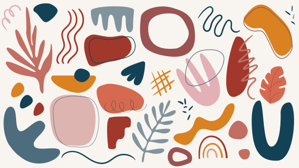 手绘各种形状和涂鸦对象集图片下载