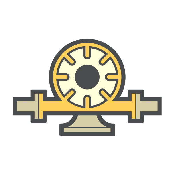 离心泵矢量图标设计用于管道，处理和农业。图片下载