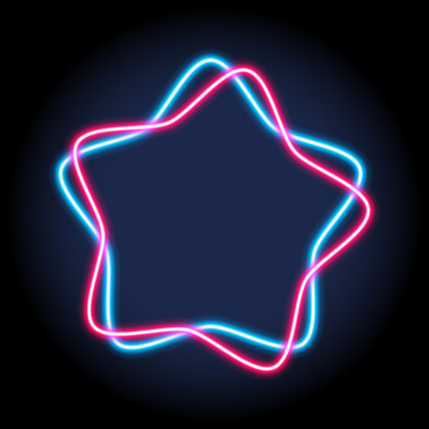 明亮的装饰夜光框，具有闪亮效果图片下载