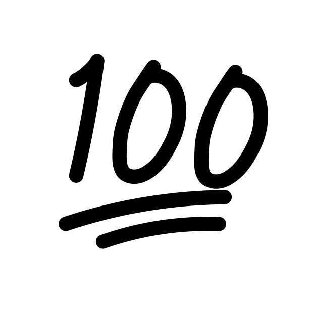 100个白色背景的表情符号。100个表情得分贴纸。100年的迹象。平的风格。图片下载