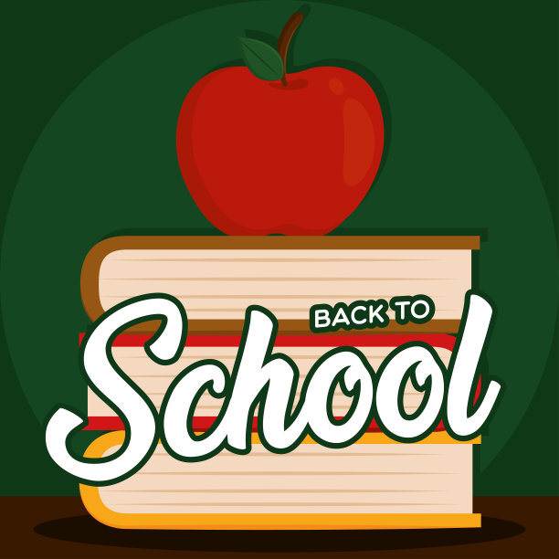 苹果放在书架上的书回学校去图片下载