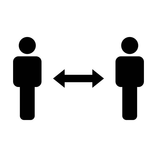 社会距离图标向量符号符号符号在一个象形文字图片下载