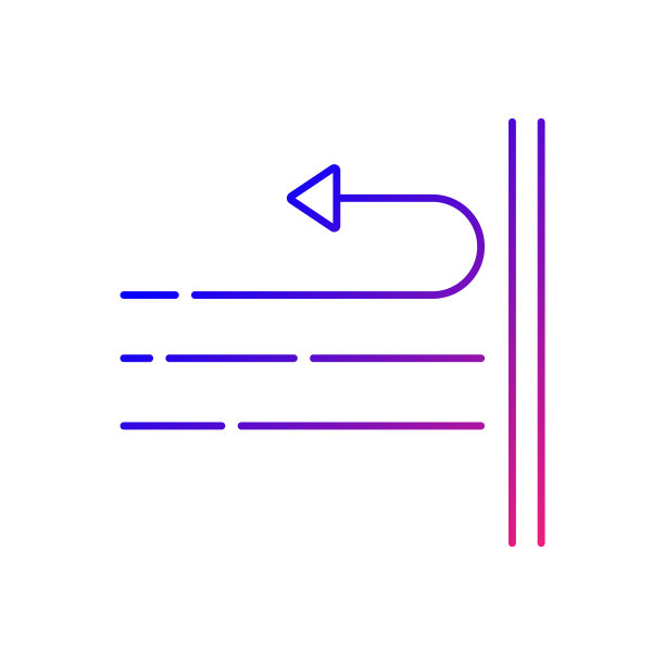 防风织物特征梯度线性矢量图标图片下载