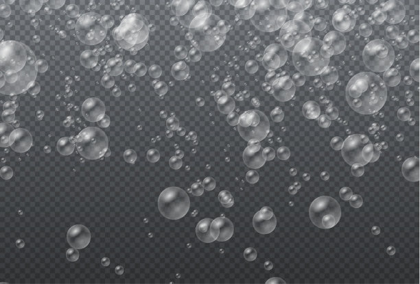 一套白色水现实的肥皂泡。图片下载