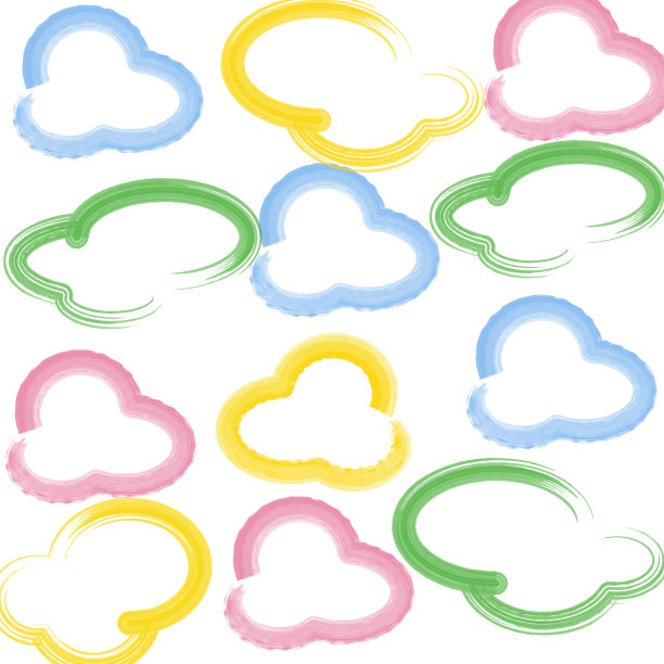 彩绘卡通云图片下载
