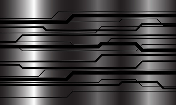 抽象的黑线网络电路几何金属图片下载