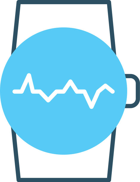 运动手表图标线风格图片下载