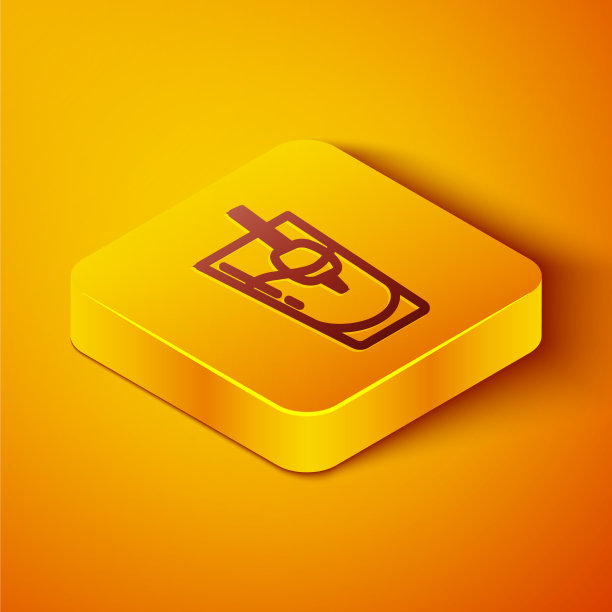 等距线鸡尾酒血腥玛丽图标孤立图片下载