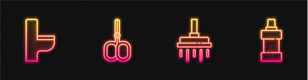 设行淋浴喷头、马桶、指甲剪图片下载