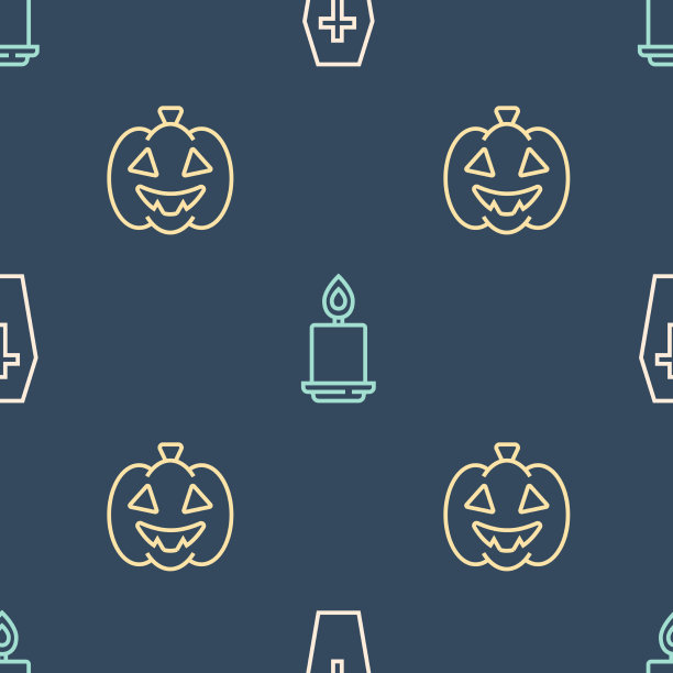 摆好棺材用十字南瓜和燃烧图片下载