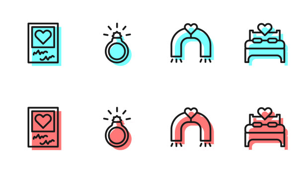 Set line love magnet相框和心图片下载