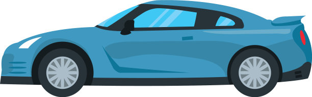 图标蓝色跑车五颜六色的设计图片下载