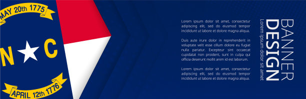 旗帜模板与旗帜美国州北部图片下载