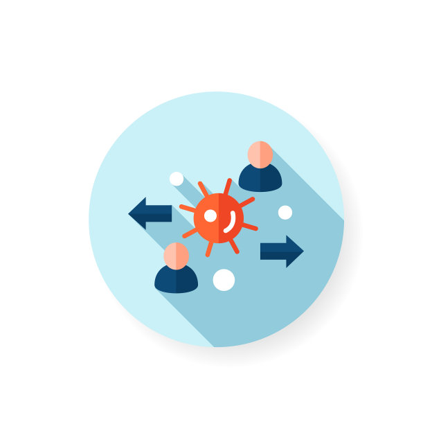 病毒传播平面图标图片下载