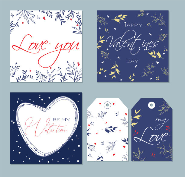 设置时髦的抽象卡片和标签图片下载