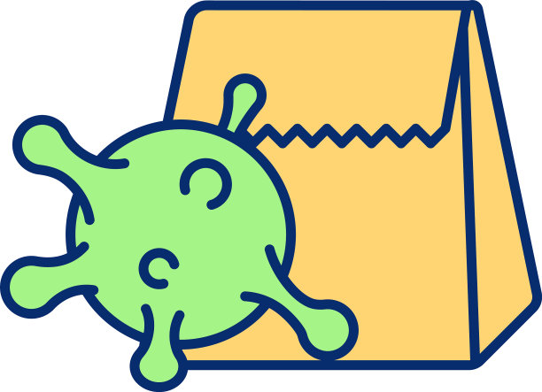 细菌感染通过食品包装RGB传播图片下载