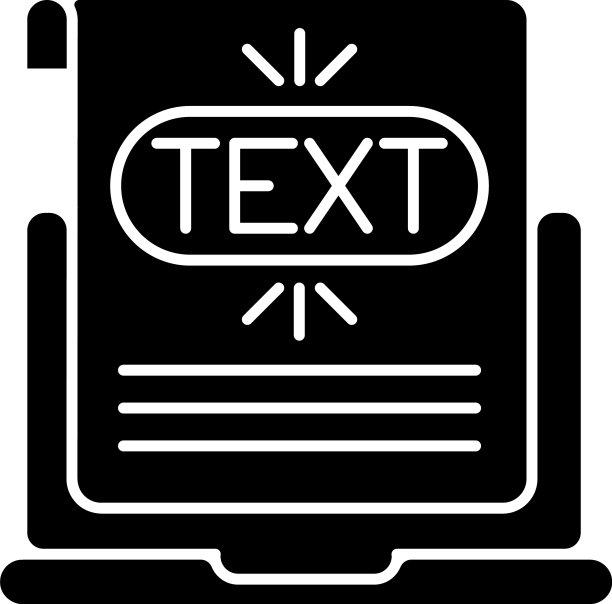 锚文本黑色符号图标图片下载