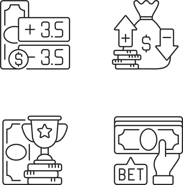 赌博线性图标集图片下载