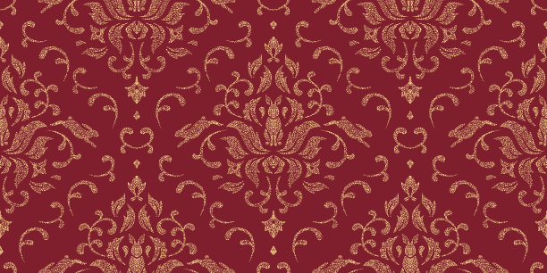 无缝图案与野兔在风格锦缎图片下载