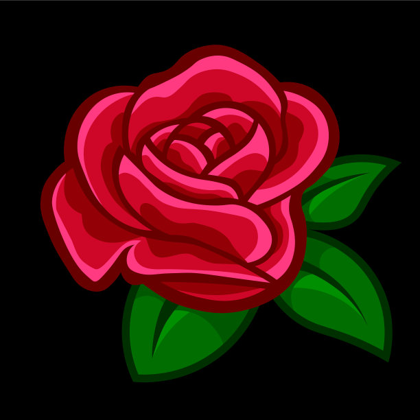 情人节红玫瑰3d分层设计剪纸SVG图片下载