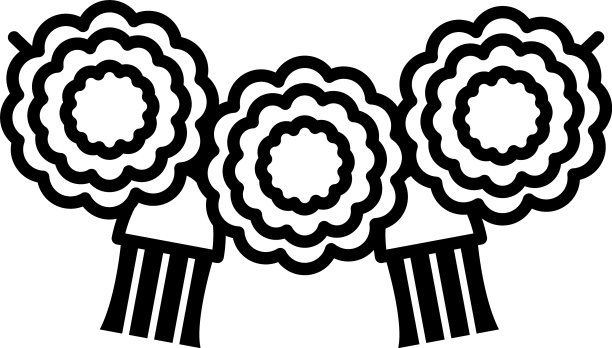 排灯节装饰图标线条风格图片下载