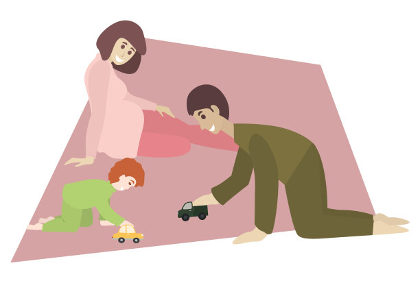 爸爸和宝宝玩玩具图片下载